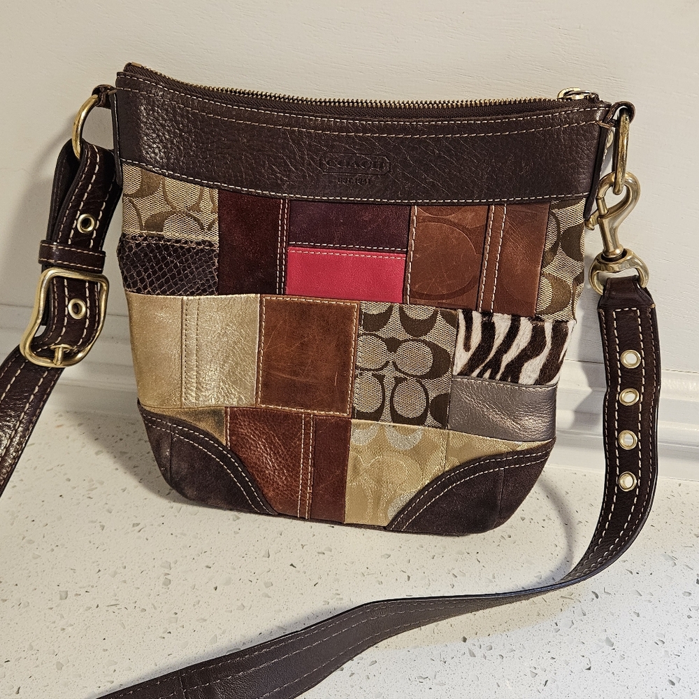 Y2k Coach Patchwork Crossbody Purse - Picture 3 of 10